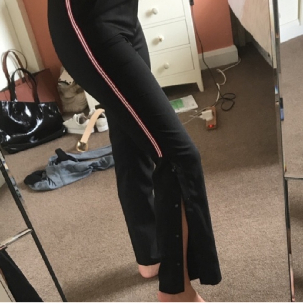 Nasty Gal NWT Sport Stripe Popper Pants Size US 4